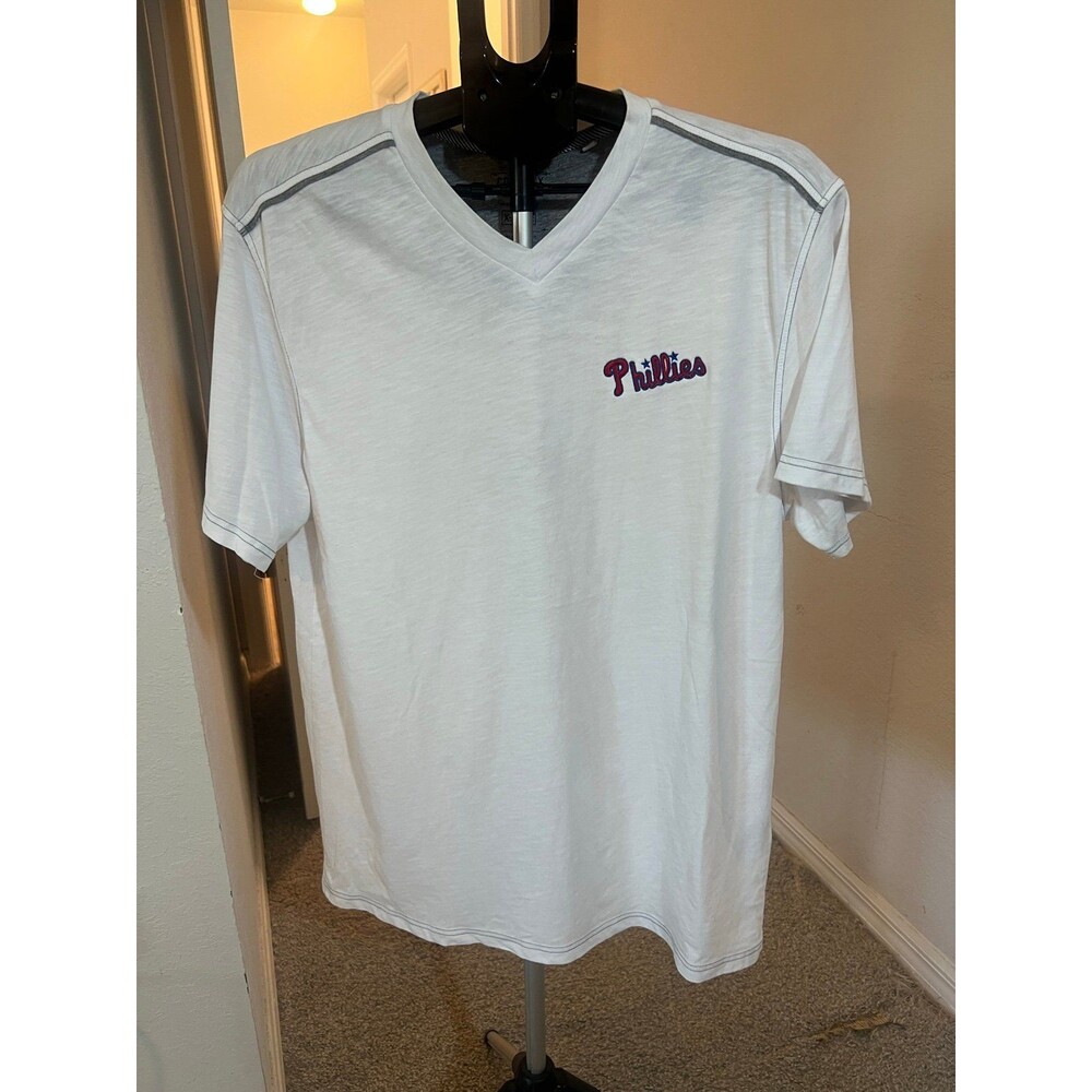 Philadelphia Phillies MLB Baseball Embroidered Logo V-Neck Tee By Company 81 -XL